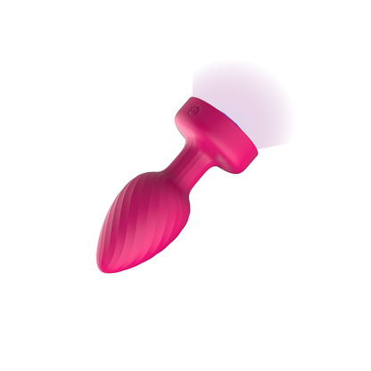 USA Only - Twirling Gem Light Up Vibe Plug w/Remote