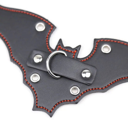 Gothic Bat Shape Collar + Leash Set Puppy's Aesthetics