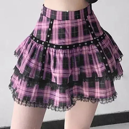 Gothic Kawaii Pleated Skirt Puppy's Aesthetics