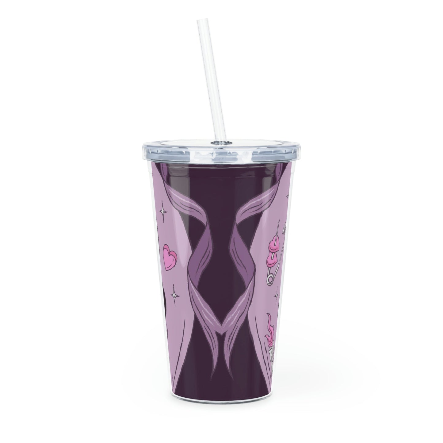 Gothic Lolita Kawaii Plastic Tumbler Cute Lid Straw Puppy's Aesthetics