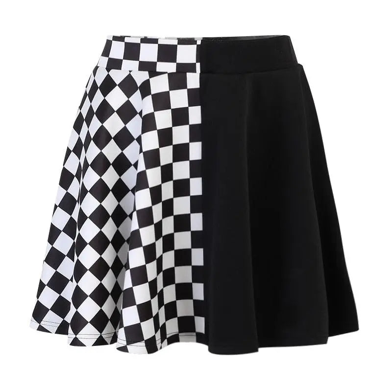 Gothic Plaid A Line Mini Skirt Puppy's Aesthetics