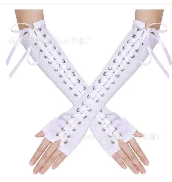Gothic Ribbon Gloves Puppy's Aesthetics