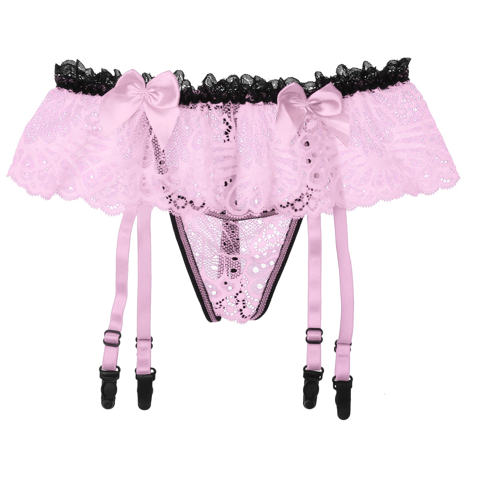 Sissy Garter Lace Bow Briefs (Colors)
