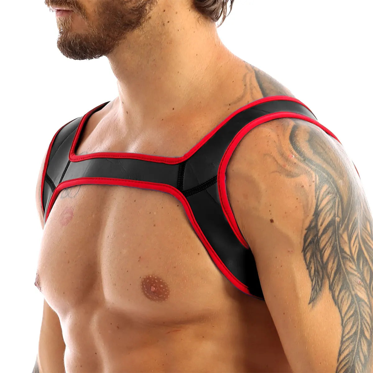 Red Neoprene Wide Shoulder Harness
