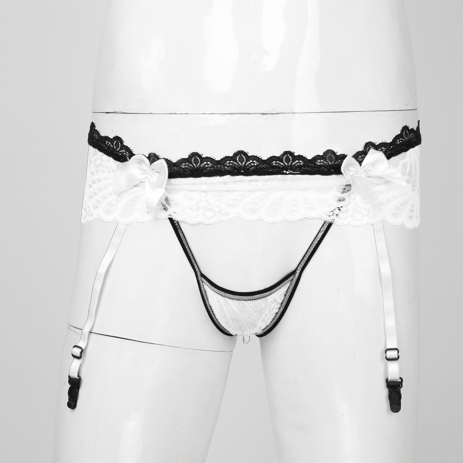 Sissy Garter Lace Bow Briefs (Colors)