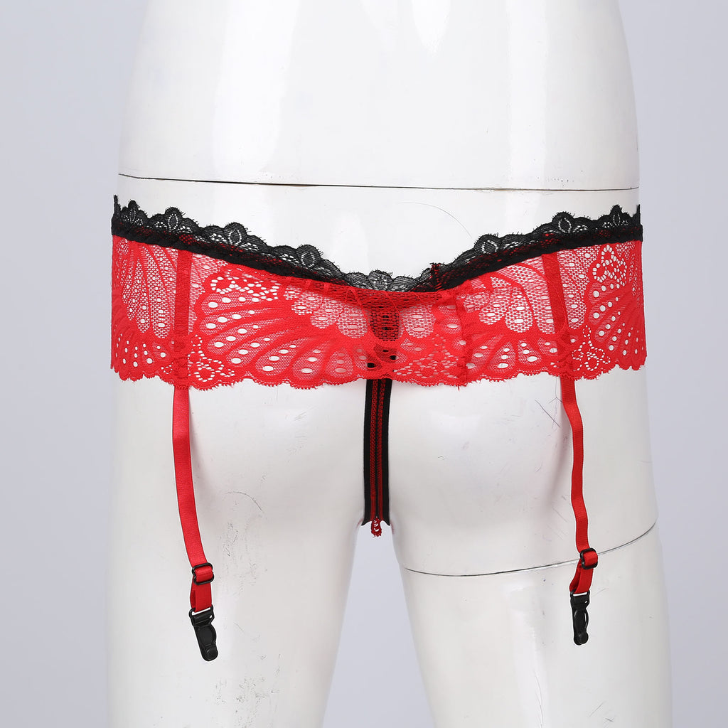 Sissy Garter Lace Bow Briefs (Colors)