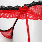 Sissy Garter Lace Bow Briefs (Colors)