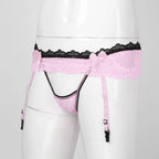 Sissy Garter Lace Bow Briefs (Colors)