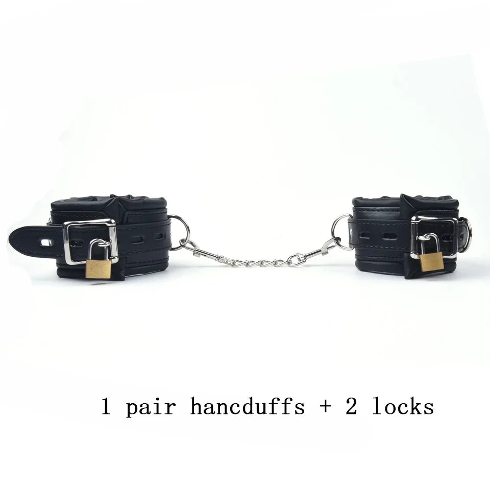 Ankle & Wrist Chain Lock Bondage Restraints - Puppy's Aesthetics