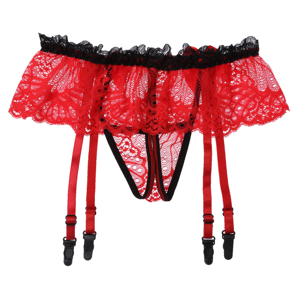 Sissy Garter Lace Bow Briefs (Colors)