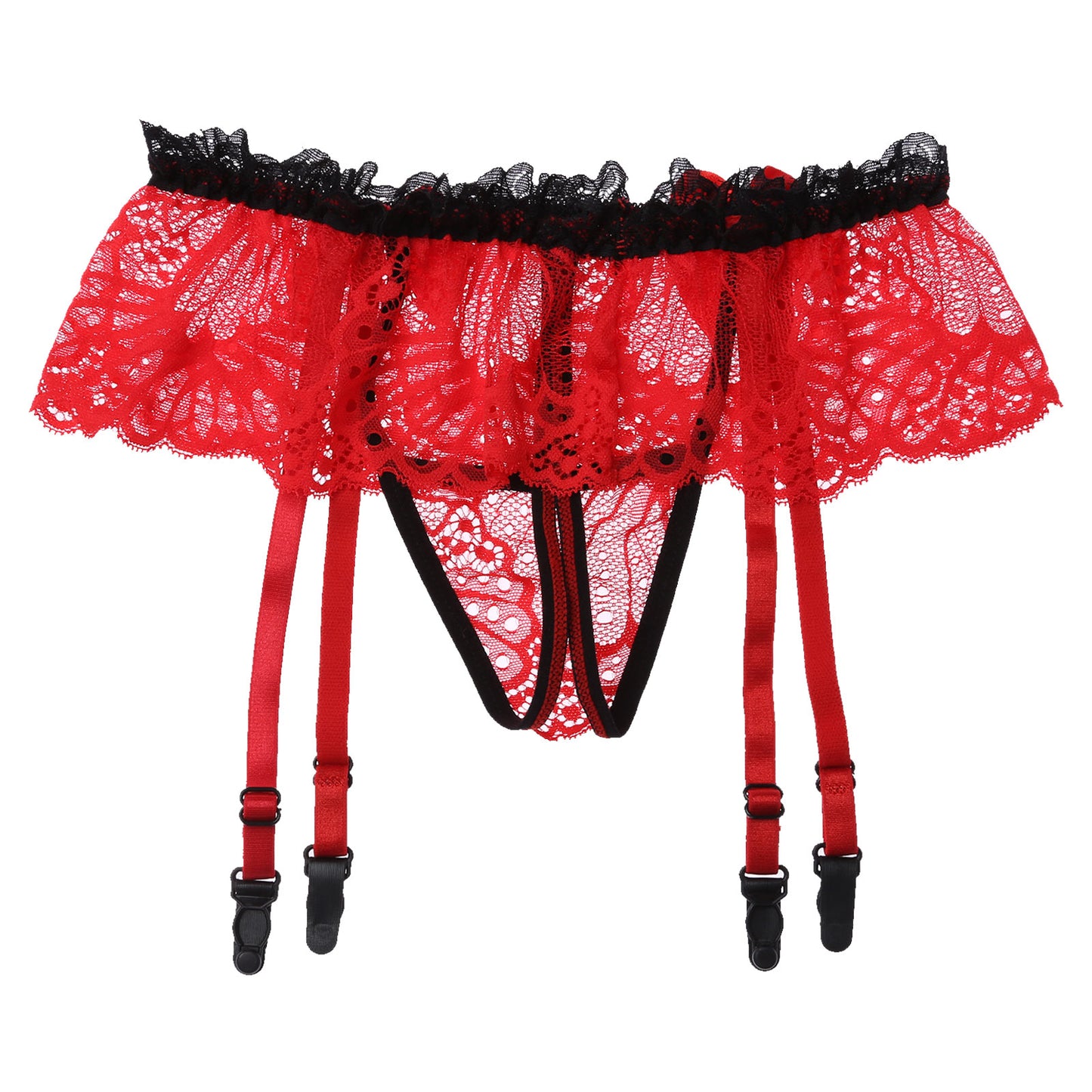 Sissy Garter Lace Bow Briefs (Colors)