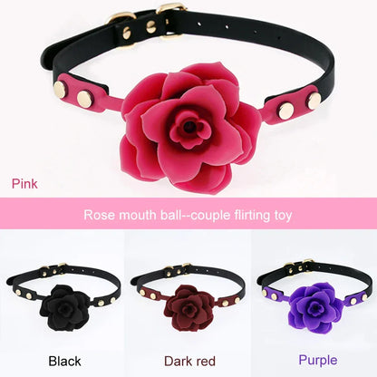 Silicone Rose Mouth Plug Ball - Puppy's Aesthetics
