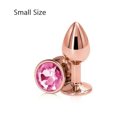Heart-Shaped Crystal Metal Anal Set - Puppy's Aesthetics