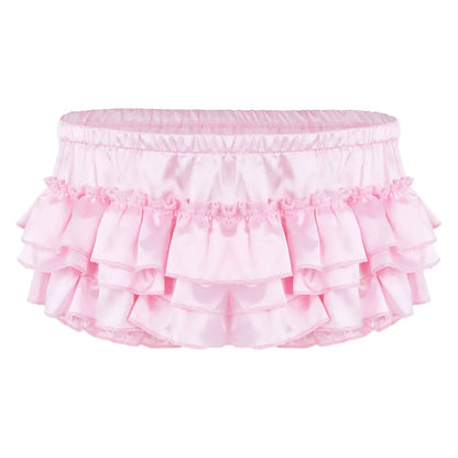 Sissy Ruffled Bloomer Panties – Satin (Colors) - Puppy's Aesthetics