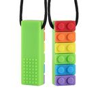 Rainbow Brick Sensory Chew Necklace – 5 Pack - Puppy's Aesthetics