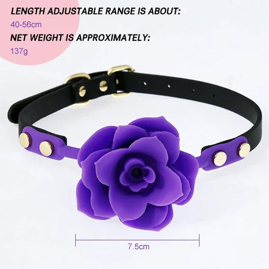 Silicone Rose Mouth Plug Ball - Puppy's Aesthetics