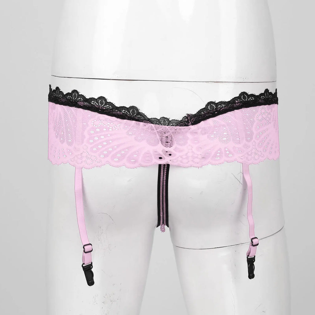 Sissy Garter Lace Bow Briefs (Colors)