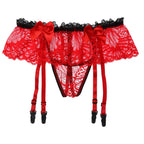 Sissy Garter Lace Bow Briefs (Colors)
