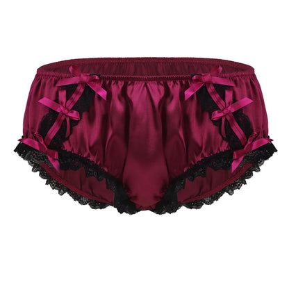 Sissy Ruffled Bloomer Panties – Satin (Colors) - Puppy's Aesthetics