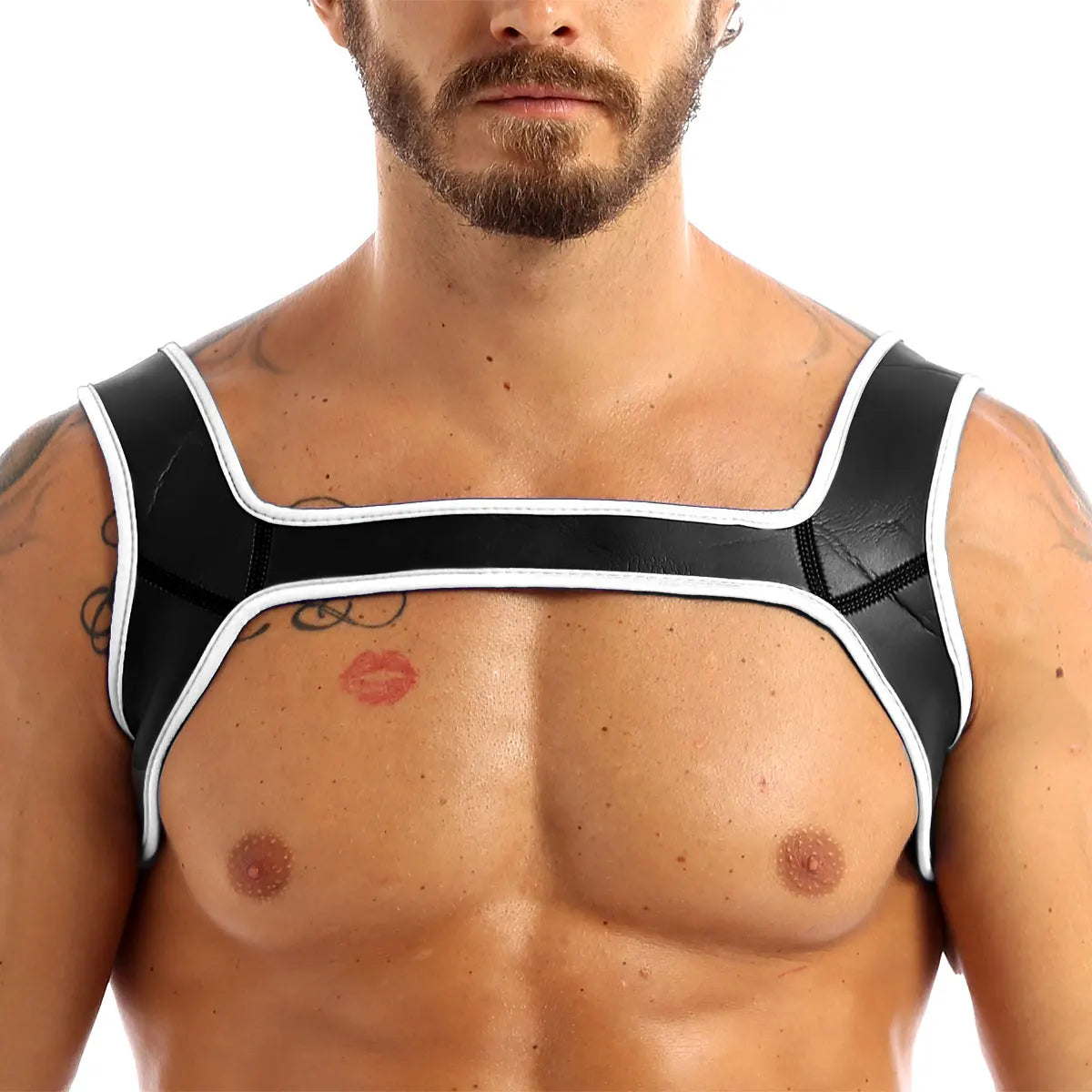 White Neoprene Wide Shoulder Harness