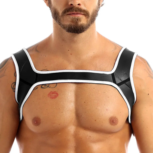 White Neoprene Wide Shoulder Harness