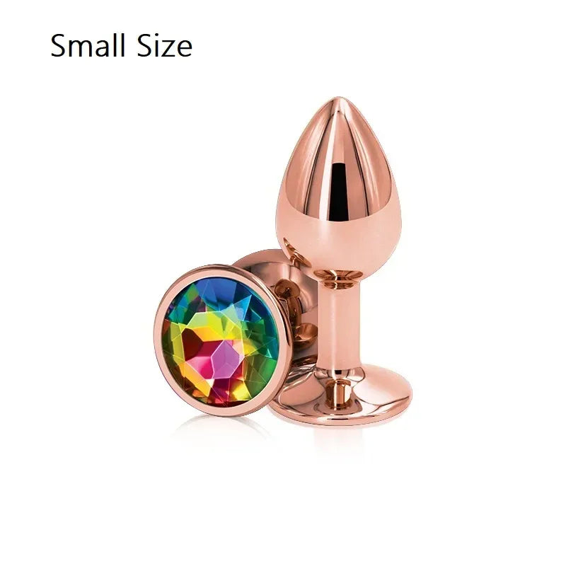 Heart-Shaped Crystal Metal Anal Set - Puppy's Aesthetics