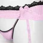 Sissy Garter Lace Bow Briefs (Colors)