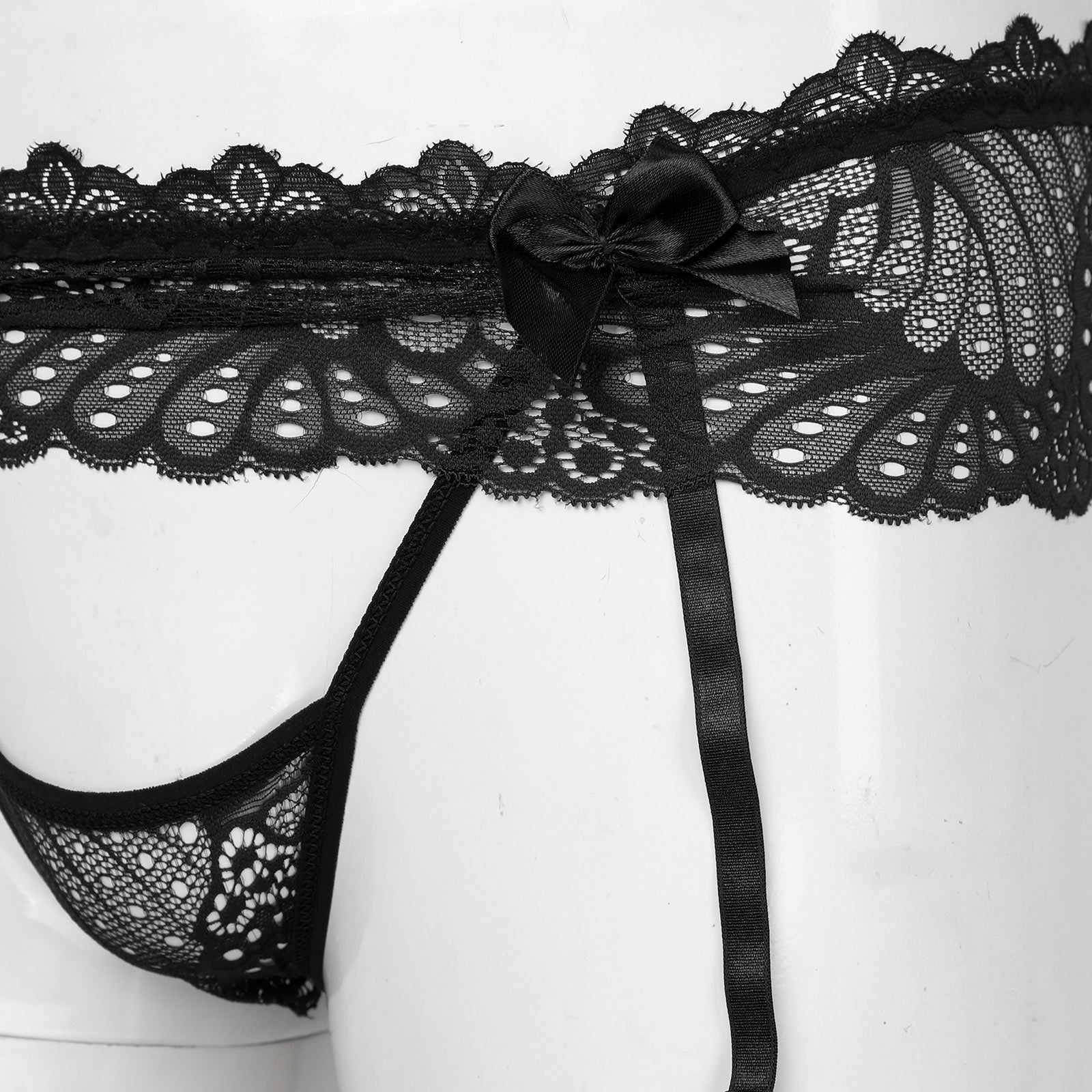 Sissy Garter Lace Bow Briefs (Colors)