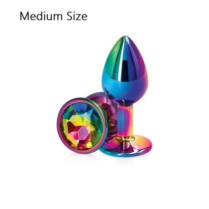 Heart-Shaped Crystal Metal Anal Set - Puppy's Aesthetics