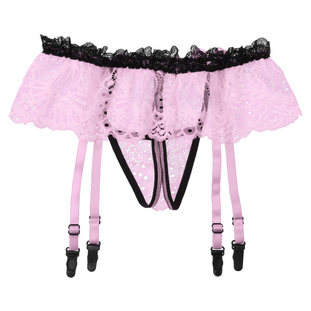 Sissy Garter Lace Bow Briefs (Colors)