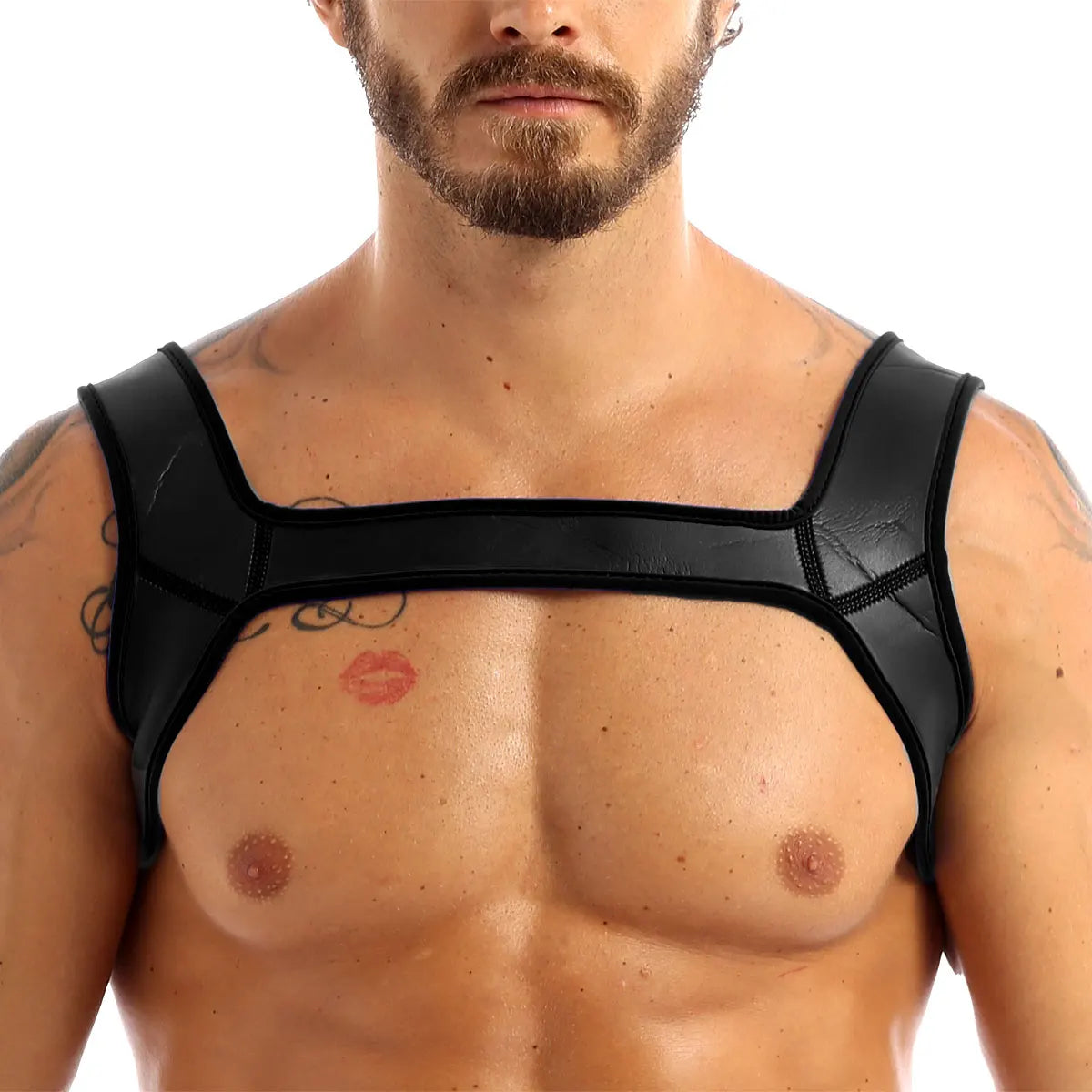 Black Neoprene Wide Shoulder Harness