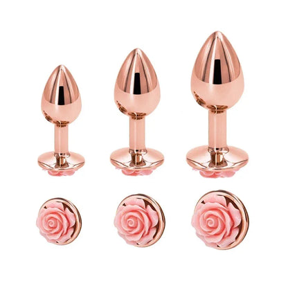 Heart-Shaped Crystal Metal Anal Set - Puppy's Aesthetics