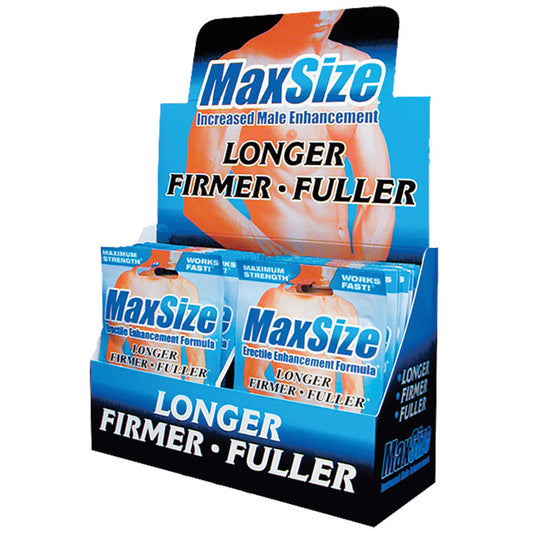 USA Only - MAX Size Male Enhancement Formula-2 Pill Pack Display of 24