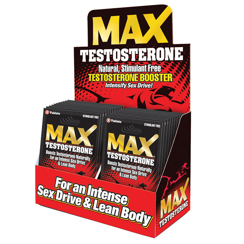 USA Only - MAX Testosterone Single Pack Display of 24