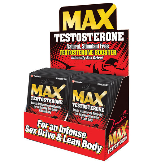 USA Only - MAX Testosterone Single Pack Display of 24
