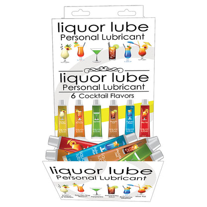USA Only - Liquor Lube 10ml Resealable Tubes-Assorted Flavors Display of 72