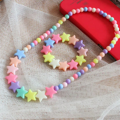 Cute Candy Color Star Necklace