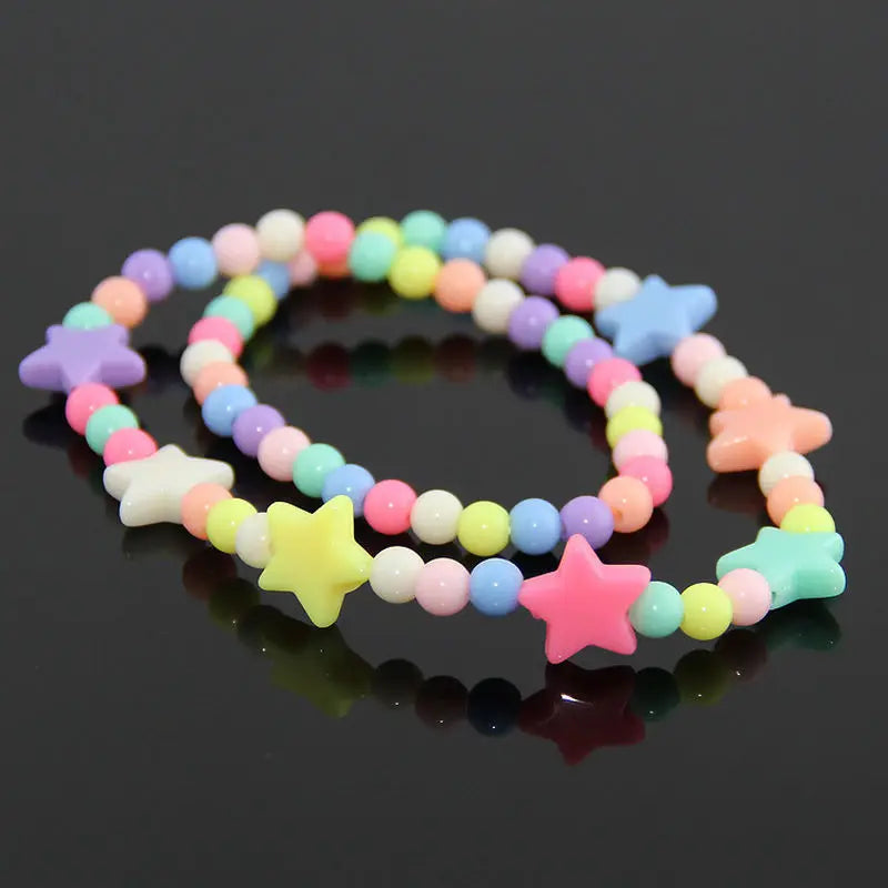 Cute Candy Color Star Necklace