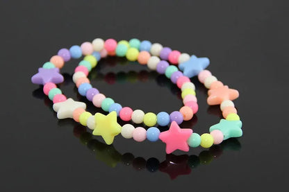 Cute Candy Color Star Necklace