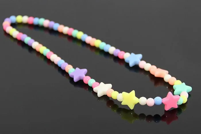 Cute Candy Color Star Necklace