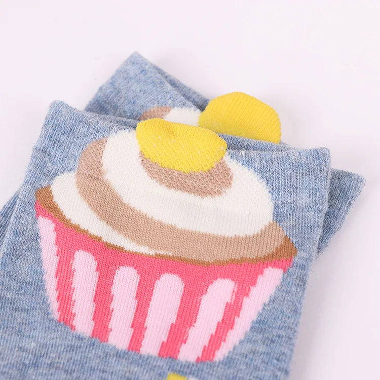 5 Pairs Kawaii Cupcake Ankle Socks