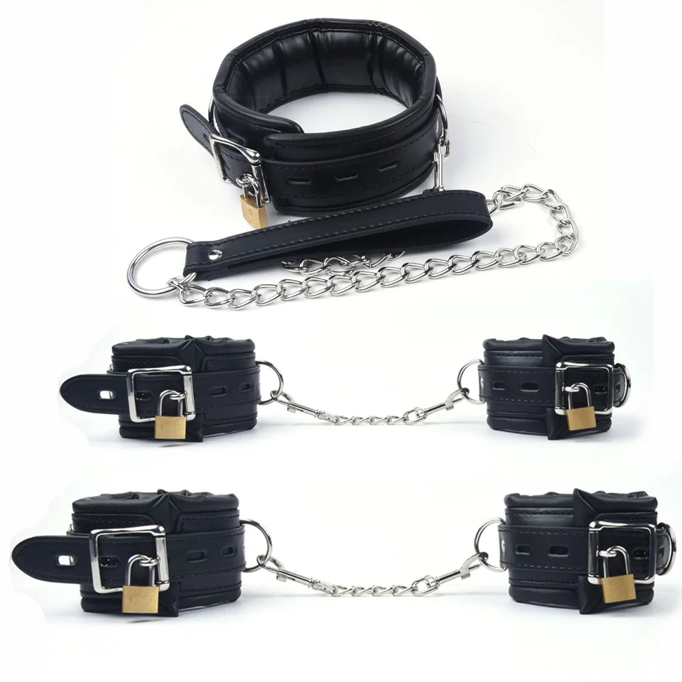 Ankle & Wrist Chain Lock Bondage Restraints