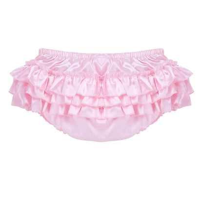 Sissy Ruffled Bloomer Panties – Satin (Colors) - Puppy's Aesthetics