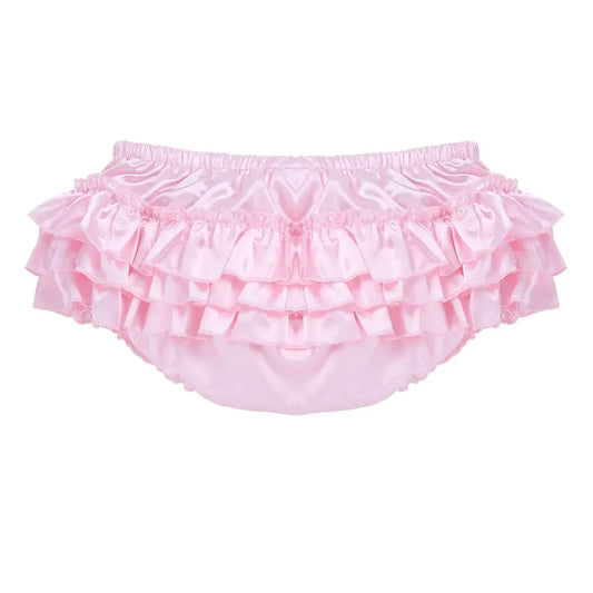 Sissy Ruffled Bloomer Panties – Satin (Colors) - Puppy's Aesthetics