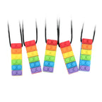 Rainbow Brick Sensory Chew Necklace – 5 Pack - Puppy's Aesthetics