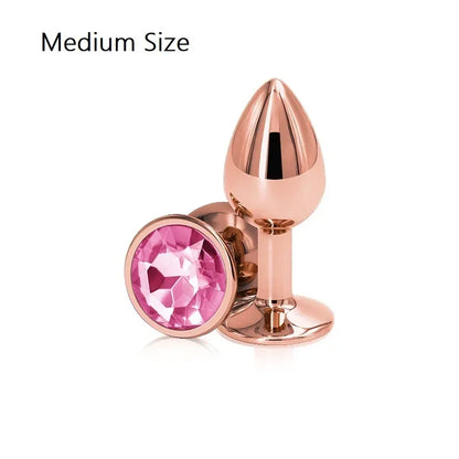 Heart-Shaped Crystal Metal Anal Set - Puppy's Aesthetics