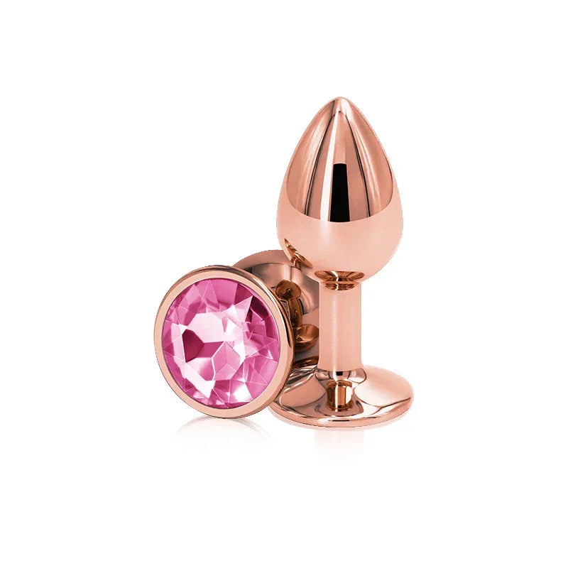 Heart-Shaped Crystal Metal Anal Set - Puppy's Aesthetics