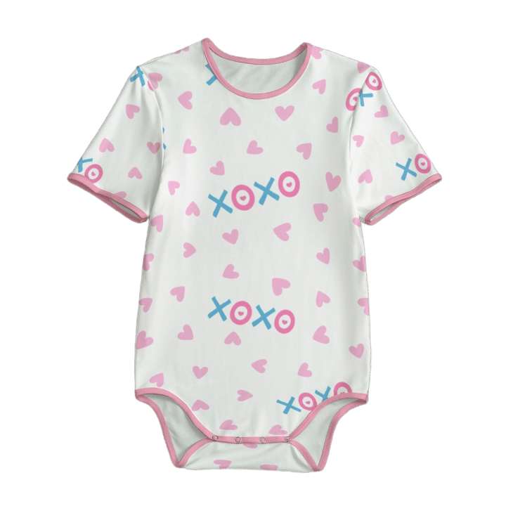 Hearts XOXO Adult Onesie Bodysuit Puppy's Aesthetics