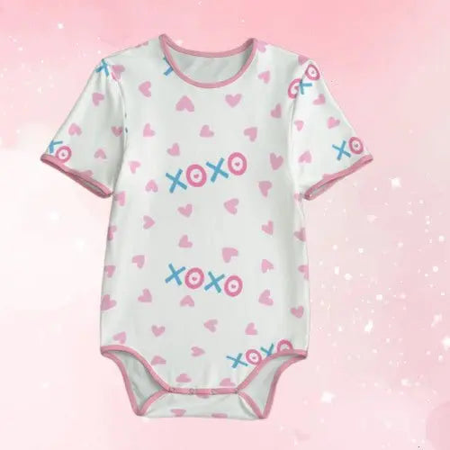 Hearts XOXO Adult Onesie Bodysuit Puppy's Aesthetics