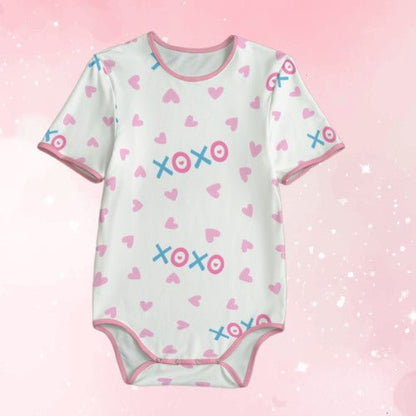 Hearts XOXO Adult Onesie Bodysuit Puppy's Aesthetics